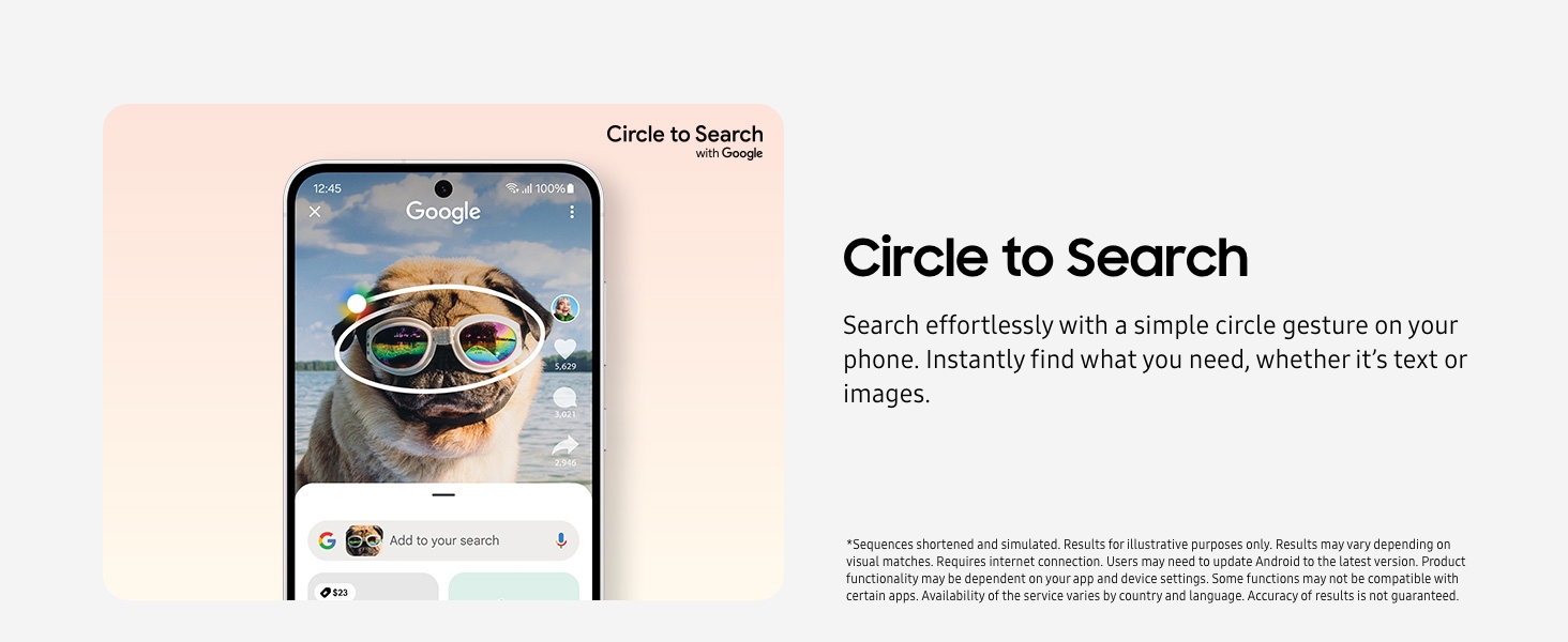 Galaxy S24FE circle to search functionality