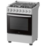 Midea 60*60- 3Gas + 1 Electric Standing Cooker With Electric Oven (60E3G1H6F-SL)-Silver