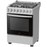 Midea 60*60- 3Gas + 1 Electric Standing Cooker With Electric Oven (60E3G1H4F-SL)-Silver