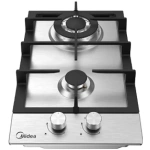 Midea 30cm 2 Burner Gas Hob Stainless Steel 30SB005 - Image 2