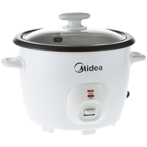 Midea 4.5L Rice Cooker with Glass Lid - White MB-GP45A