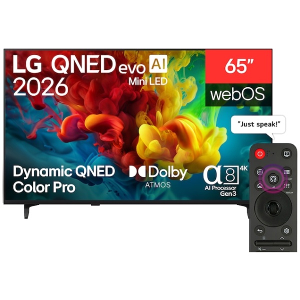 LG 65 Inch Smart TV  4K UHD Mini LED Built-In Receiver - 65QNED84B6T