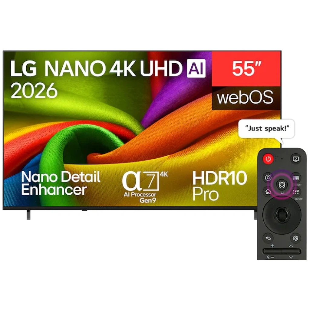 LG 55NU840B6LA NANO Smart TV 55 inch 4K Resolution Built-in Receiver - Black