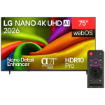 LG 75 Inch NANO 4K AI NU85 Smart TV