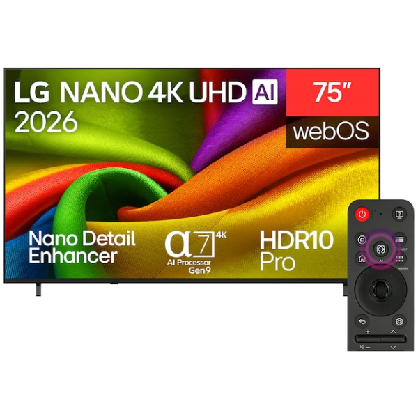 LG 75 Inch NANO 4K AI NU85 Smart TV